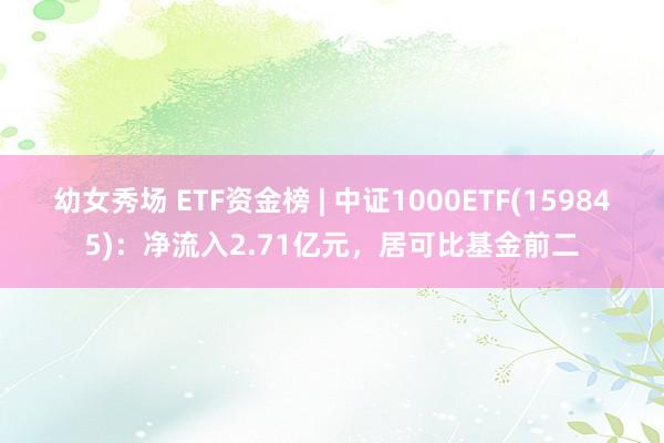 幼女秀场 ETF资金榜 | 中证1000ETF(159845)：净流入2.71亿元，居可比基金前二