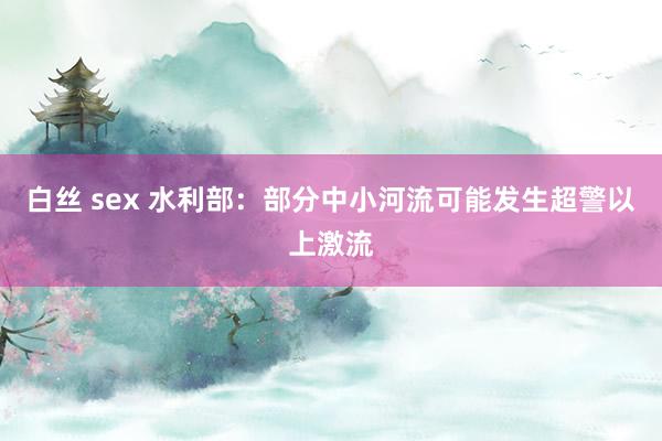 白丝 sex 水利部：部分中小河流可能发生超警以上激流