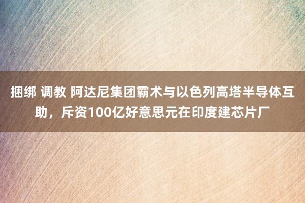 捆绑 调教 阿达尼集团霸术与以色列高塔半导体互助，斥资100亿好意思元在印度建芯片厂