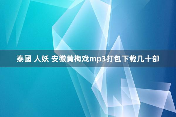 泰國 人妖 安徽黄梅戏mp3打包下载几十部